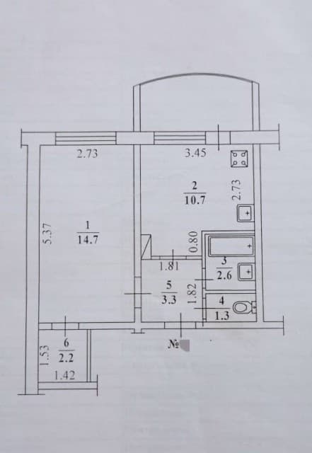 1 комн., 112 серия, Авиагруппа 10