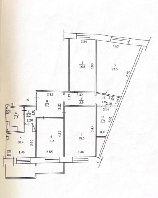 4 комн., 112 серия, 202 мкрн. 18