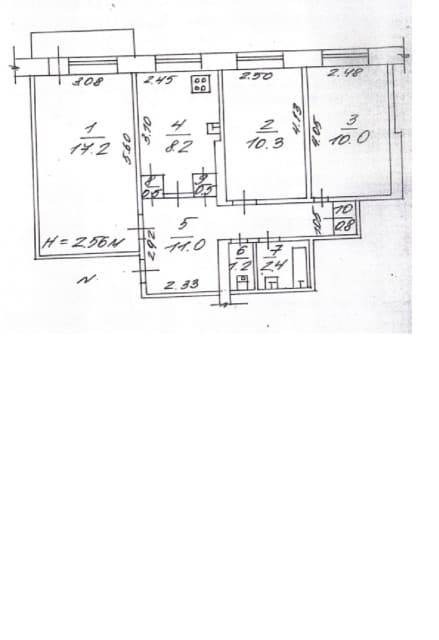 3 комн., 62 м², КПД, Авиапорт 12