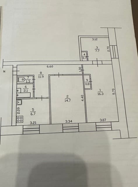 3 комн., 62 м², Сталинка, Студгородок 15