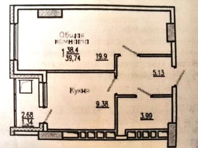 1 комн., Монолитно-каркасный, Глазная больница 8