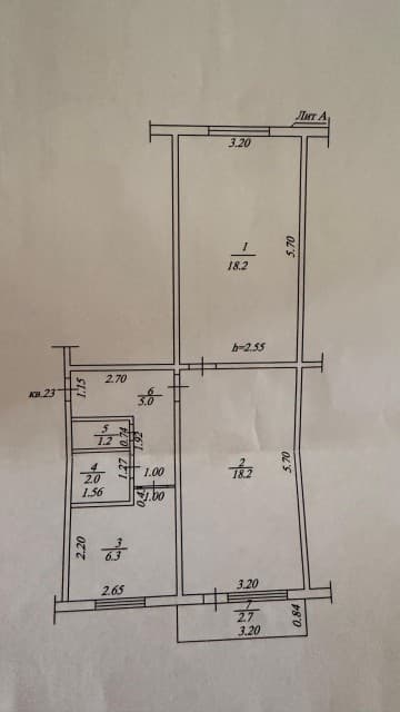 2 комн., 50 м², Блочный, Студгородок 10