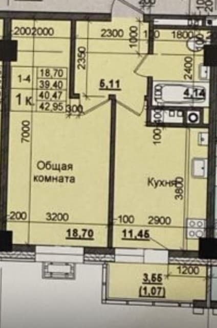 1 комн., Монолитно-каркасный, Покровский тракт 2