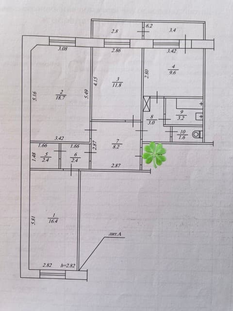 3 комн., 77 м², 112 серия, Центр - район пл. Дружбы