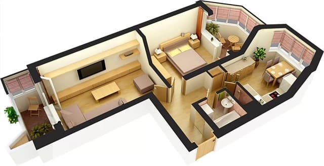 2 комн., 45 м², Монолитно-каркасный, ЯКСМК 3