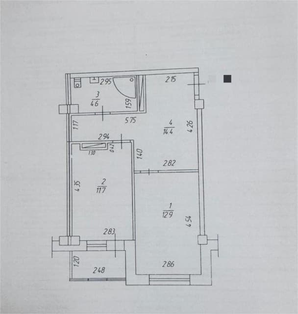 2 комн., 43 м², Инд. планировка, Кинотеатр Лена 13