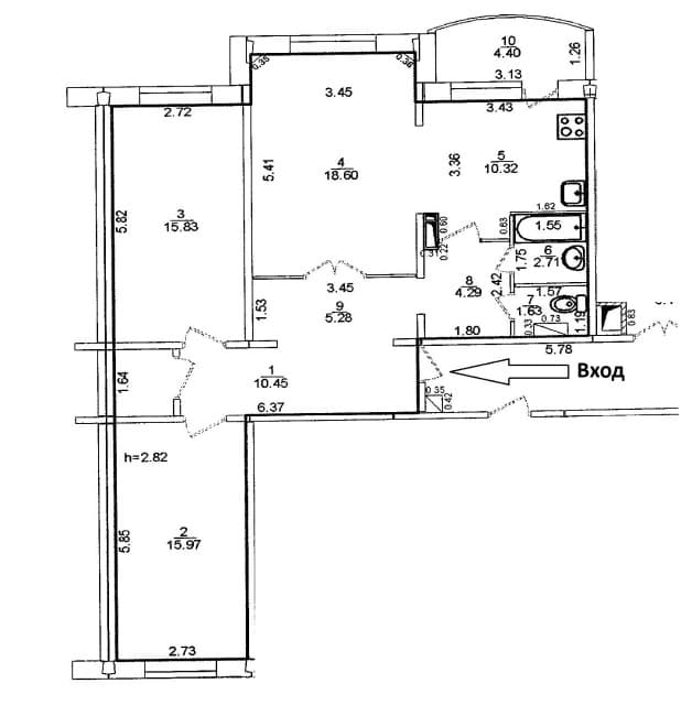 3 комн., 85 м², 112 серия, 203 мкрн.