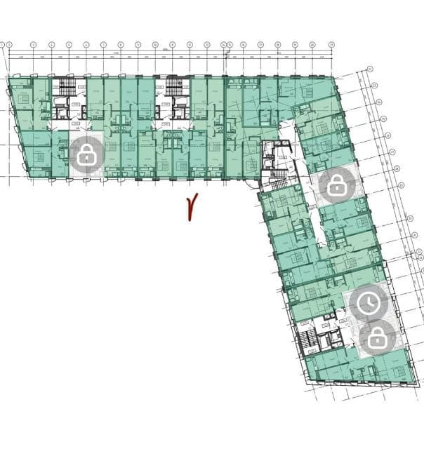 2 комн., 40 м², Монолитно-каркасный, Залог 4