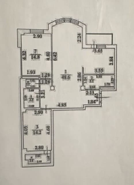 3 комн., Монолитно-каркасный, Автовокзал 3