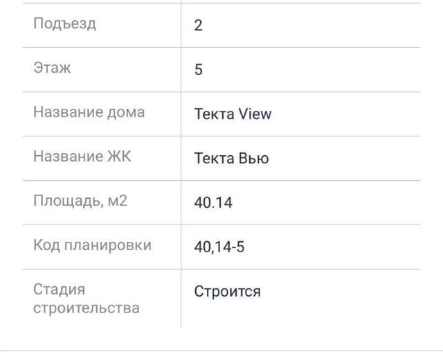 2 комн., 40 м², Монолитно-каркасный, Залог 3