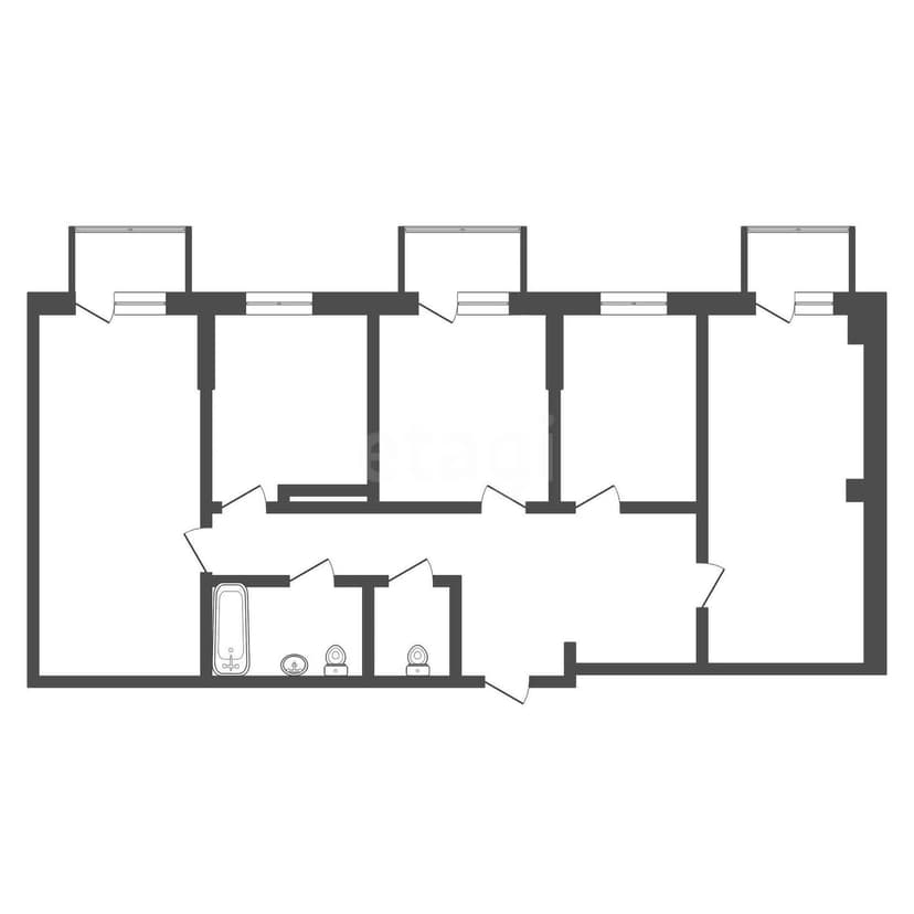 4 комн., 91 м², Монолитно-каркасный 10
