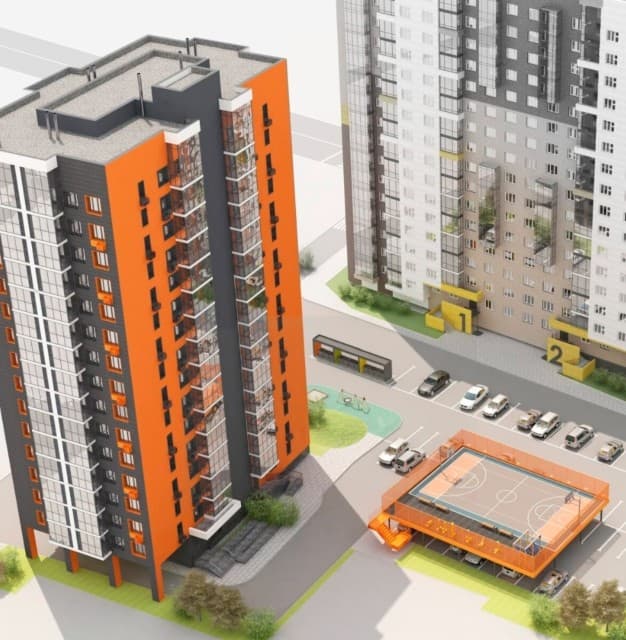 1 комн., 42 м², Монолитно-каркасный, Залог