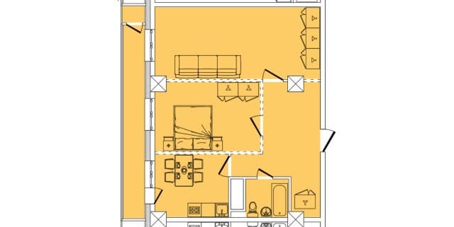 2 комн., Монолитно-каркасный