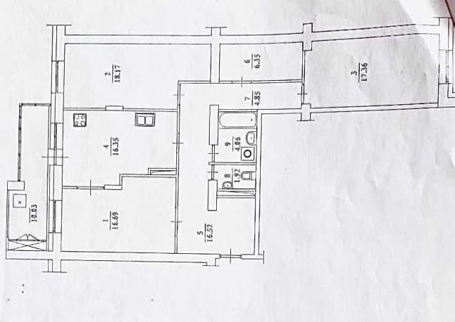 3 комн., 102 м², Инд. планировка, Сахацирк 2