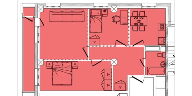 3 комн., Монолитно-каркасный 6