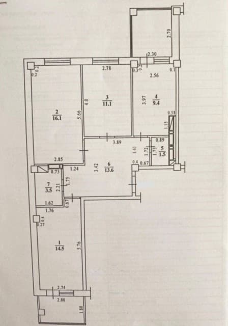 3 комн., 70 м², Монолитно-каркасный, Муус Хайа 5