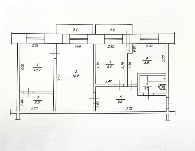 3 комн., Хрущевка, Апельсин 12