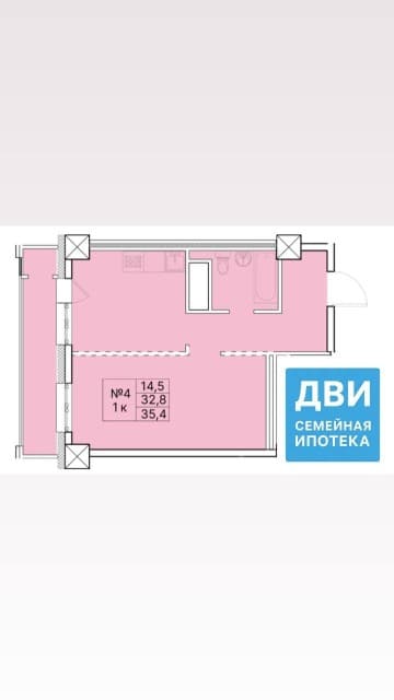 1 комн., Монолитно-каркасный, Вилюйский тракт