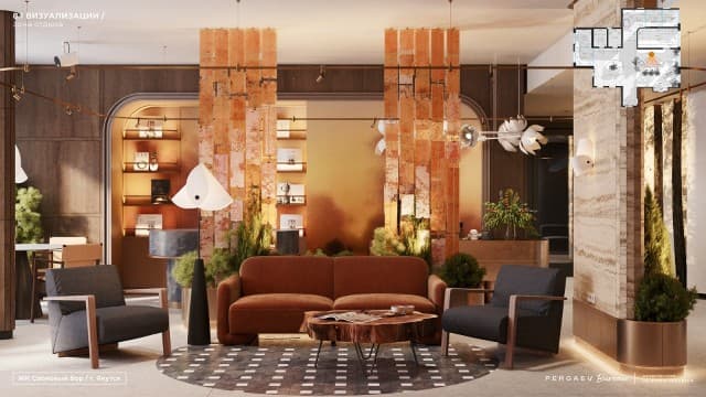 1 комн., 35 м², Монолитно-каркасный