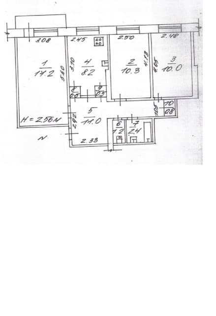 3 комн., 62 м², КПД, Авиапорт 17
