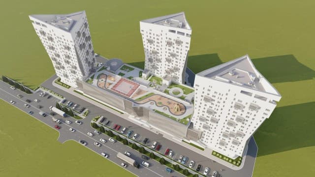 2 комн., 55 м², Монолитно-каркасный