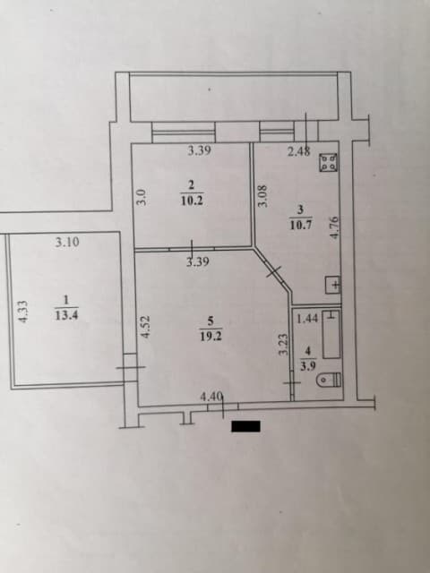 2 комн., 57 м², Блочный, Вавилон 13