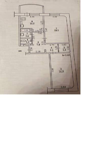 2 комн., 62 м², 112 серия, Сахацирк 16
